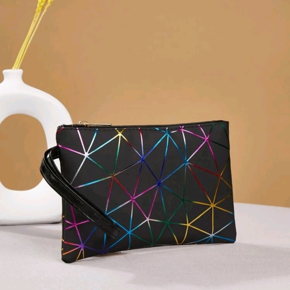 Handbags - Geometric Pattern Clutch Bag